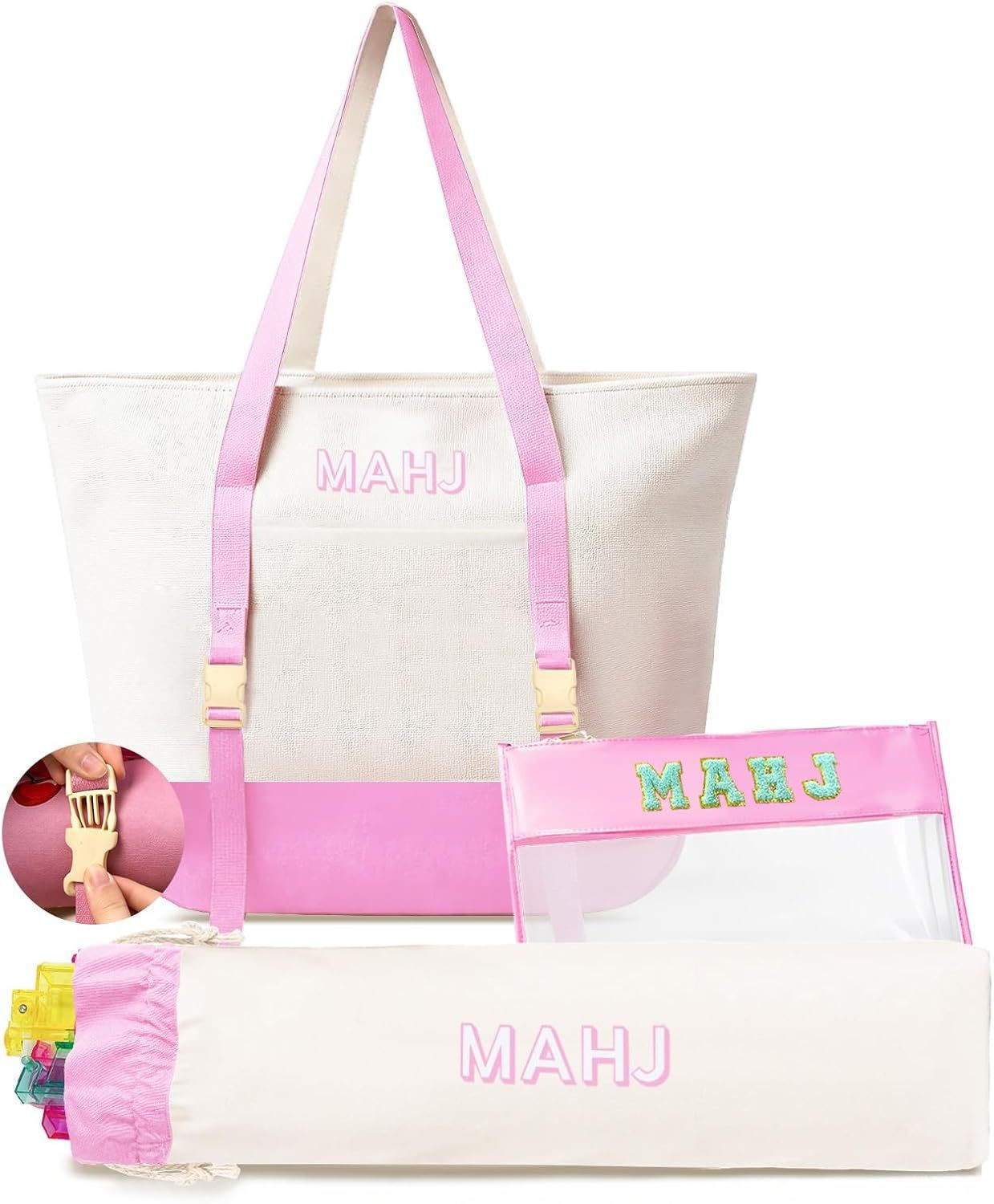 Custom Mahjong Storage & Carrying Bag for Complete Mahjong Sets