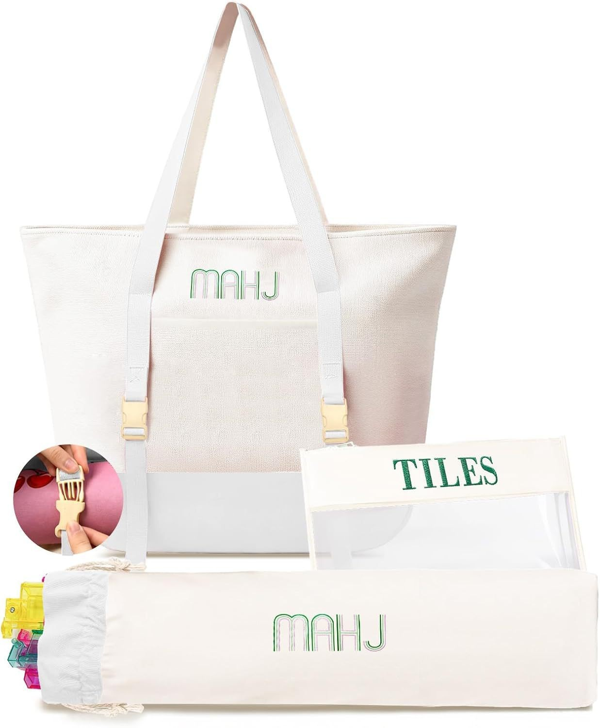 Custom Mahjong Storage & Carrying Bag for Complete Mahjong Sets