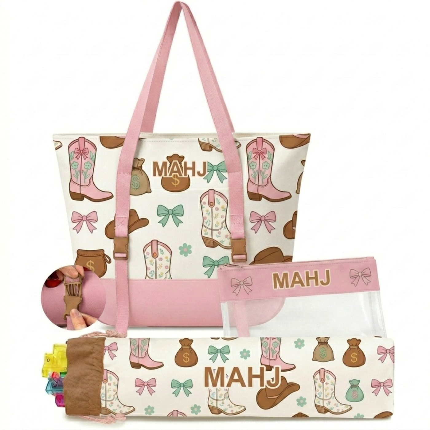 Mahjong Storage & Carrying Bag for Complete Mahjong Sets