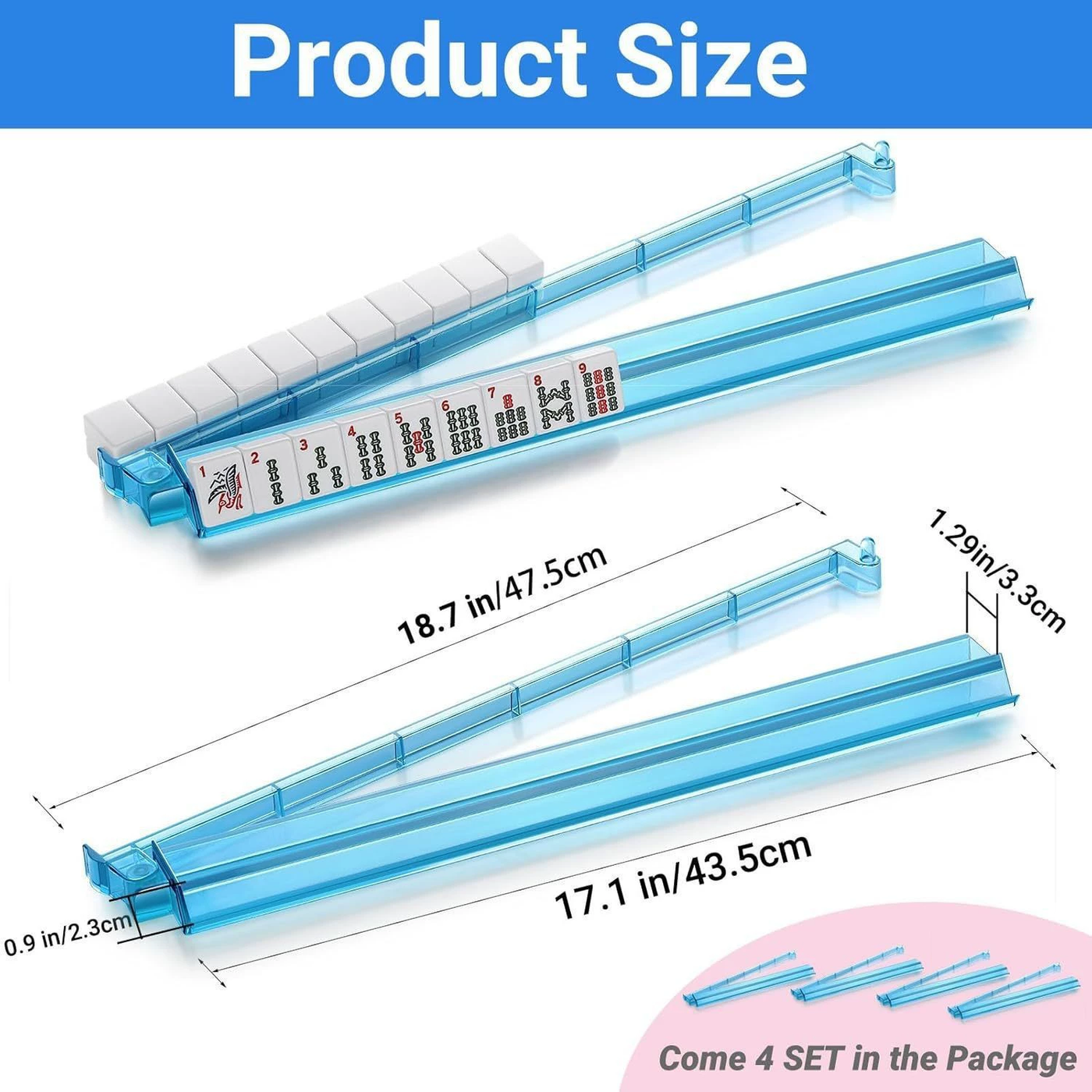 Plastic Non-Magnetic Mahjong Rack & Pusher