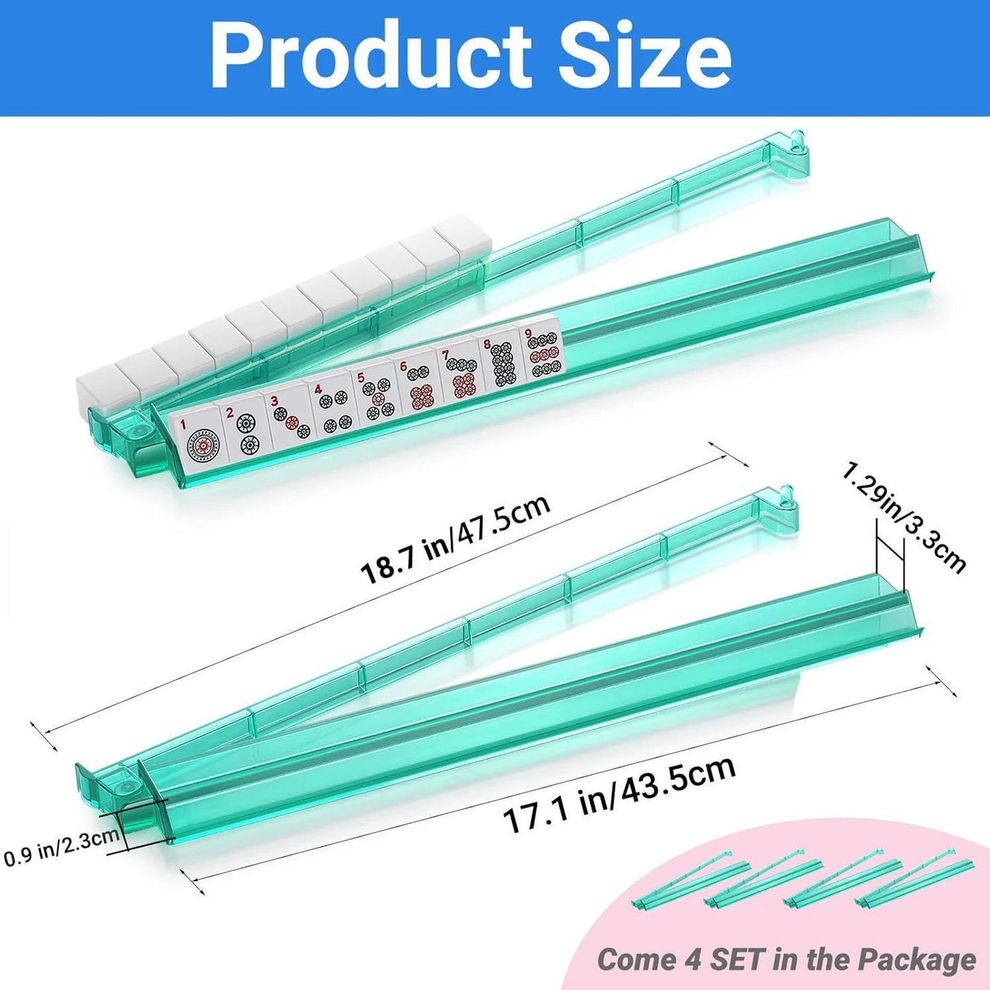 Plastic Non-Magnetic Mahjong Rack & Pusher