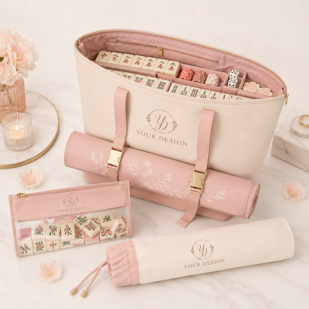 Custom Personal Mahjong Storage & Carrying Bag for Complete Mahjong Sets