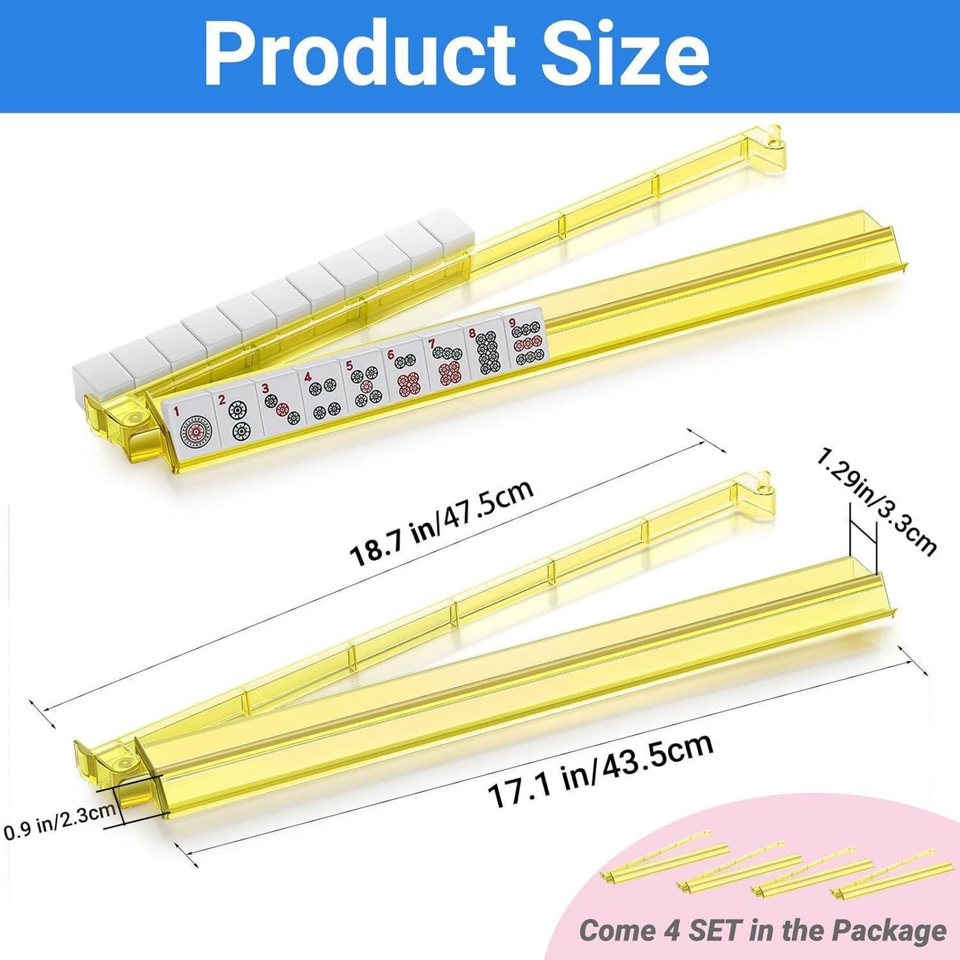 Plastic Non-Magnetic Mahjong Rack & Pusher